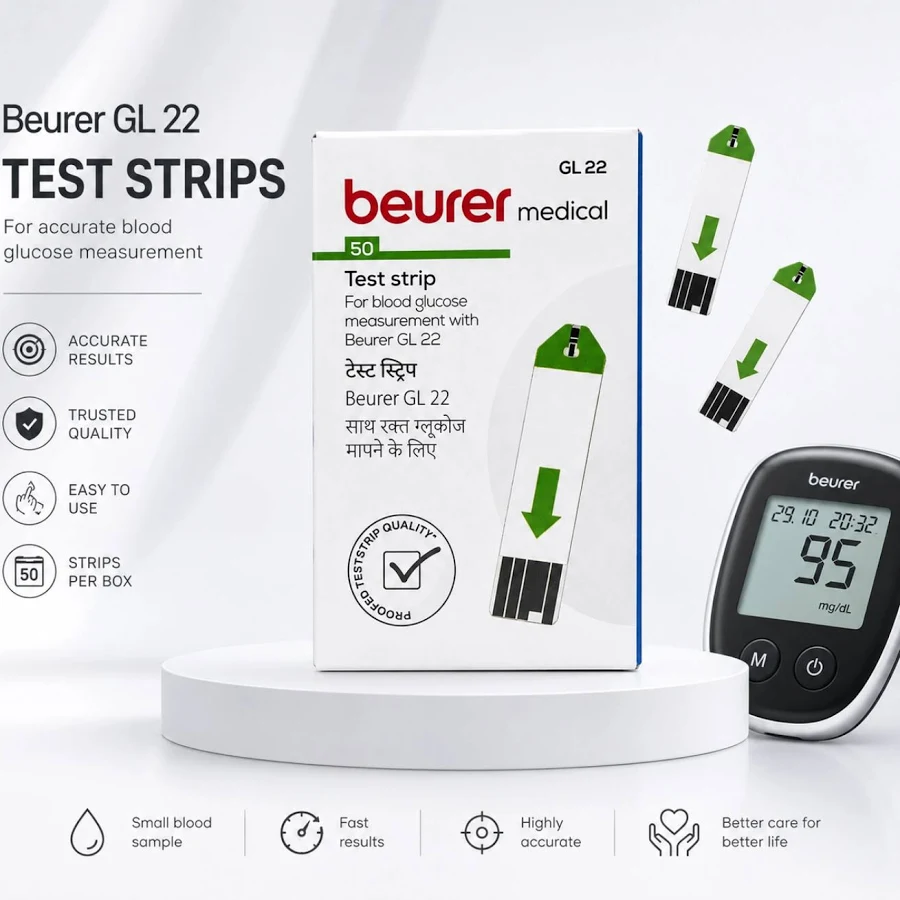 Beurer GL 22 Blood Glucose Test Strips Pack of 50